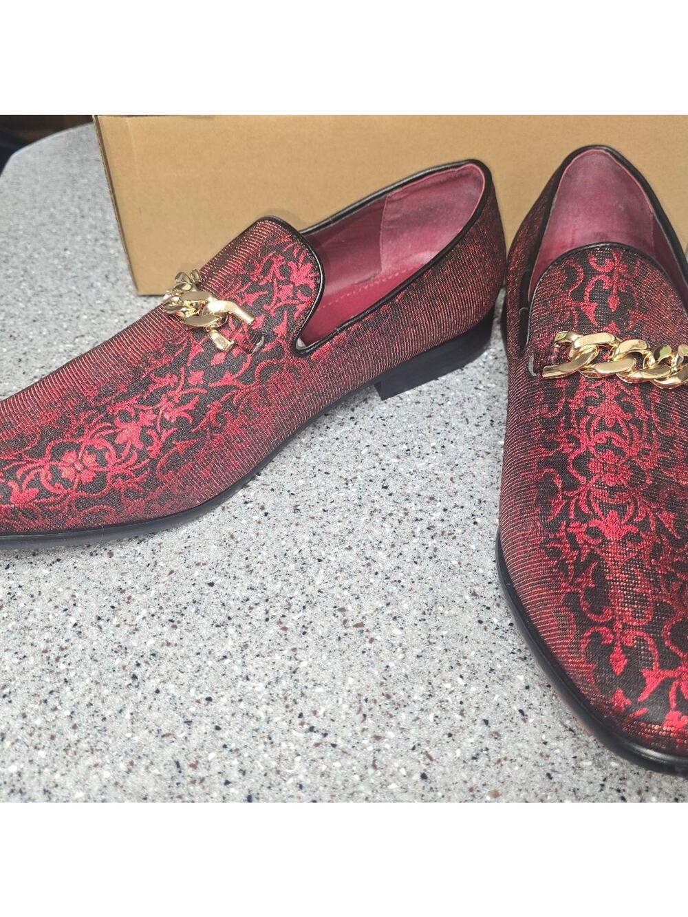Enzo Romeo Plum05 Men's Dress Loafers Elastic Slip on with Buckle Fashion Shoes